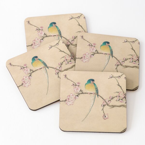 Item preview, COLORFUL BIRD WITH PLUM BLOSSOMS Antique Chinese Painting designed and sold by BulganLumini.