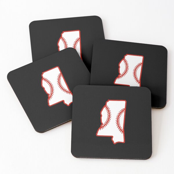 Item preview, Mississippi State Outline Baseball Stitch designed and sold by US States Merch.