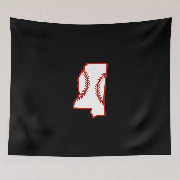 Item preview, Mississippi State Outline Baseball Stitch designed and sold by US States Merch.