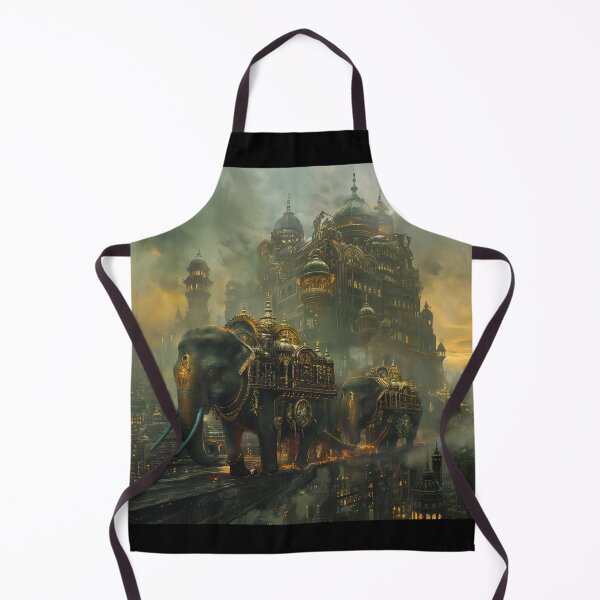 Item preview, Hindu Elephant Caravan in Dieselpunk City designed and sold by deepglitchart.