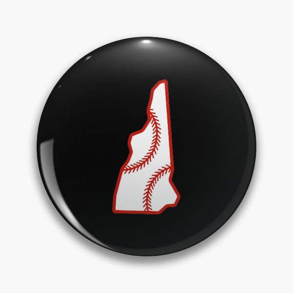 Item preview, New Hampshire State Outline Baseball Stitch designed and sold by US States Merch.