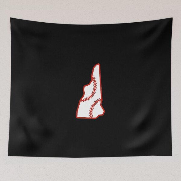 Item preview, New Hampshire State Outline Baseball Stitch designed and sold by US States Merch.