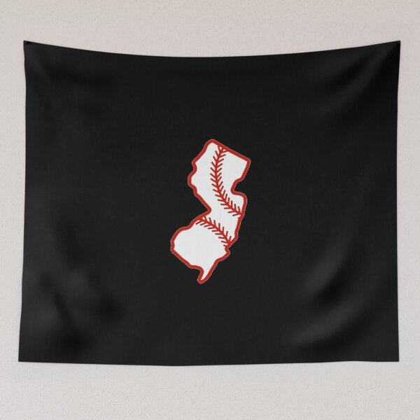Item preview, New Jersey State Outline Baseball Stitch designed and sold by US States Merch.