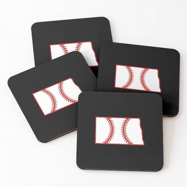 Item preview, North Dakota State Outline Baseball Stitch designed and sold by US States Merch.
