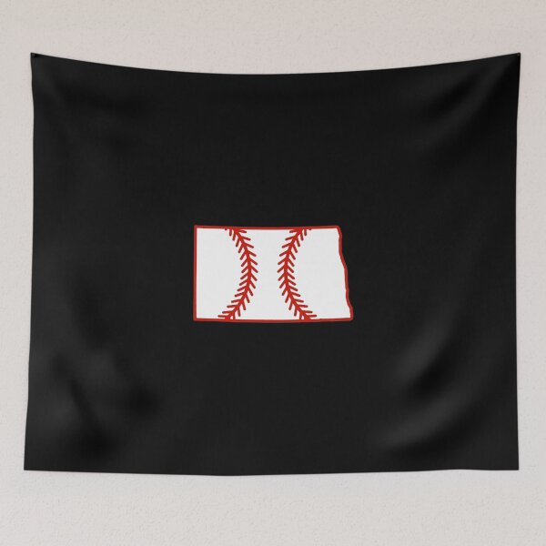 Item preview, North Dakota State Outline Baseball Stitch designed and sold by US States Merch.