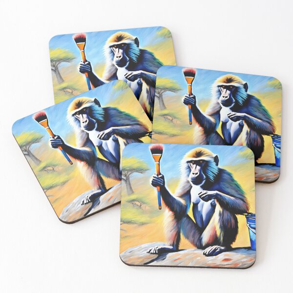 Item preview, Ape with paint brush designed and sold by mariapor97.