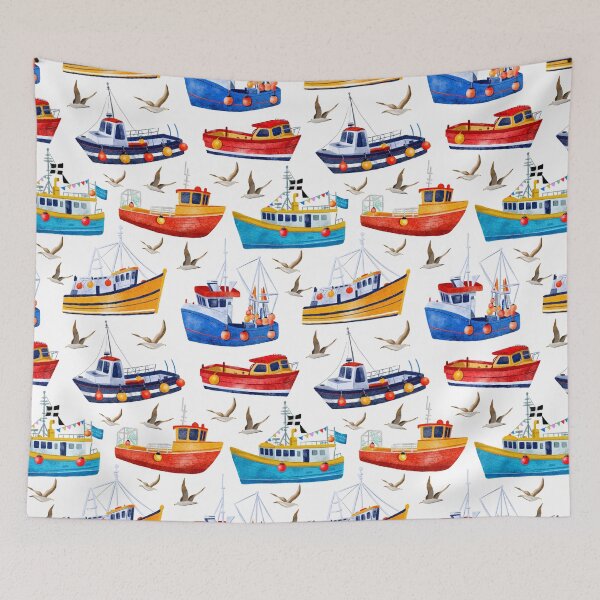 Item preview, Cornish Fishing Boats designed and sold by SarahWhittle.