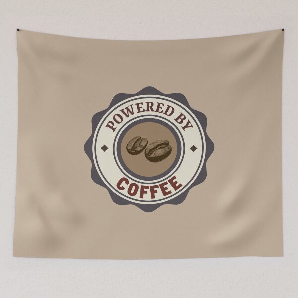 Item preview, 'Powered by Coffee' typography designed and sold by trepiu.
