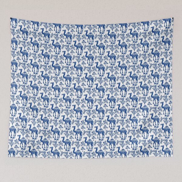 Item preview, Indian block print camels and flowers designed and sold by SmarterThingz.