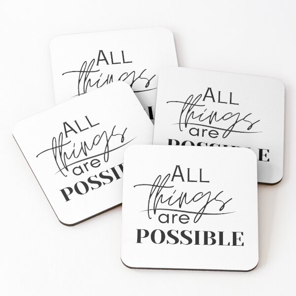 Item preview, All Things are Possible, Bible Verse ,Christian Gospel Quotes, Inspirational  Christian Woman Design, designed and sold by mattlee20.