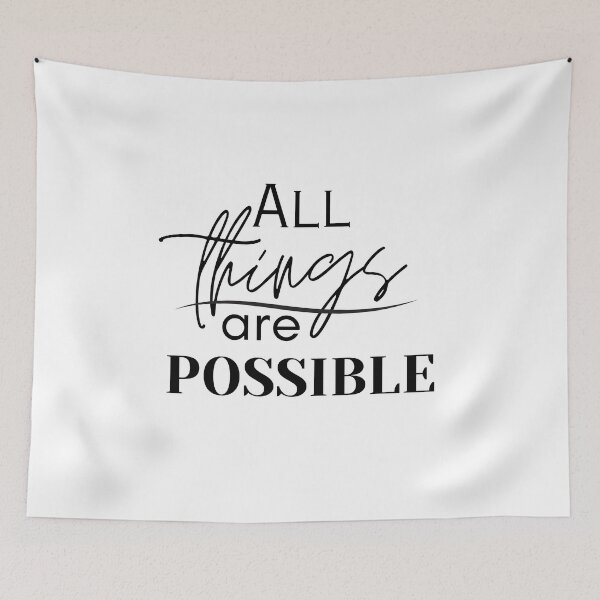 Item preview, All Things are Possible, Bible Verse ,Christian Gospel Quotes, Inspirational  Christian Woman Design, designed and sold by mattlee20.