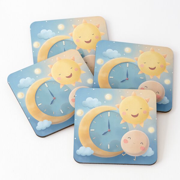 Item preview, children's clock sun funny designed and sold by 1081900shop.