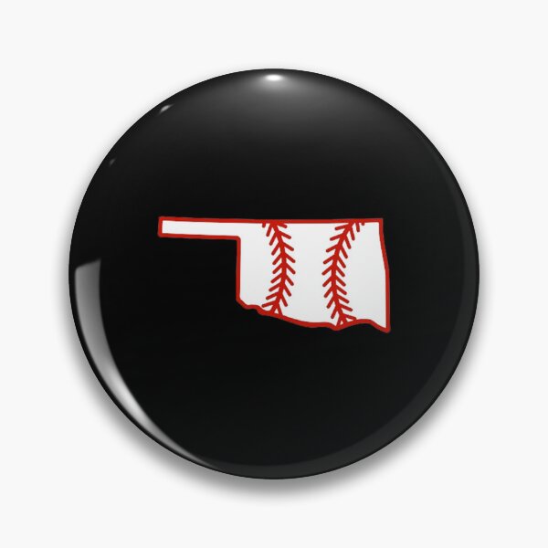 Item preview, Oklahoma State Outline Baseball Stitch designed and sold by US States Merch.