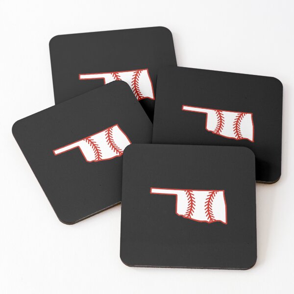 Item preview, Oklahoma State Outline Baseball Stitch designed and sold by US States Merch.