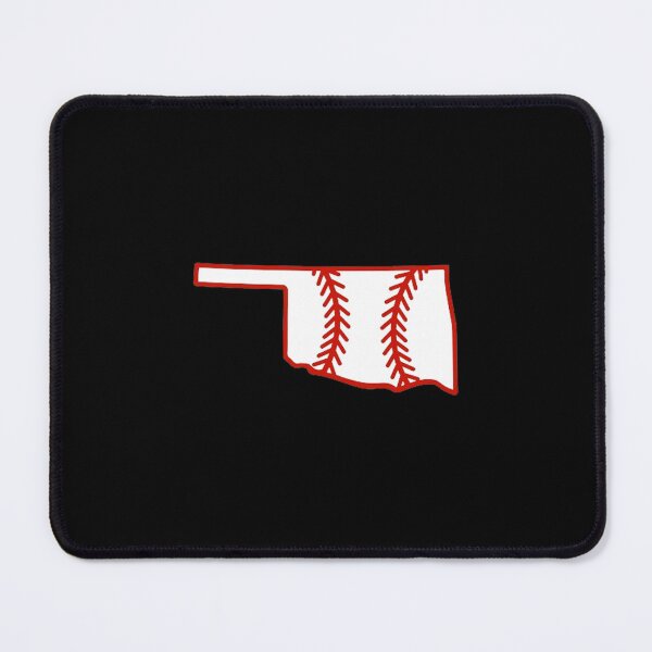 Item preview, Oklahoma State Outline Baseball Stitch designed and sold by US States Merch.