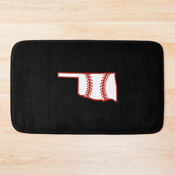Item preview, Oklahoma State Outline Baseball Stitch designed and sold by US States Merch.