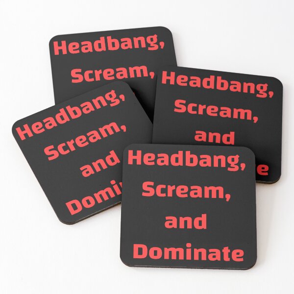 Item preview, Headbang, scream, and dominate designed and sold by MetalRockMusic.
