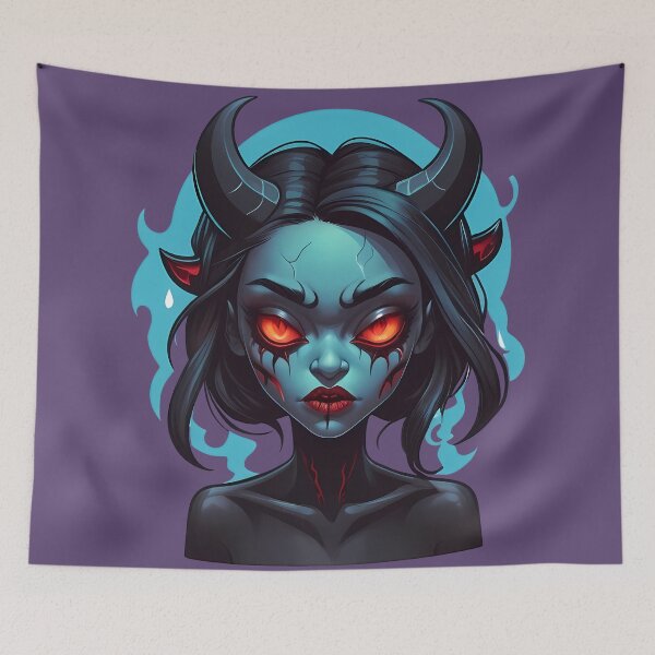 Item preview, Blue Skin Demon Lady designed and sold by MadnessEnvelope.