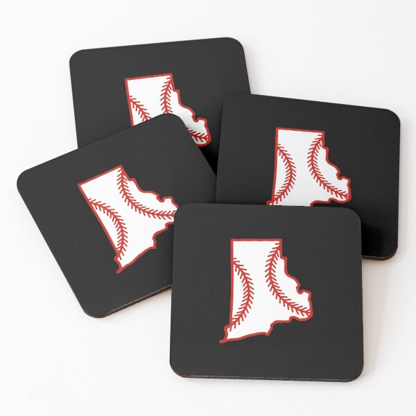 Item preview, Rhode Island State Outline Baseball Stitch designed and sold by US States Merch.