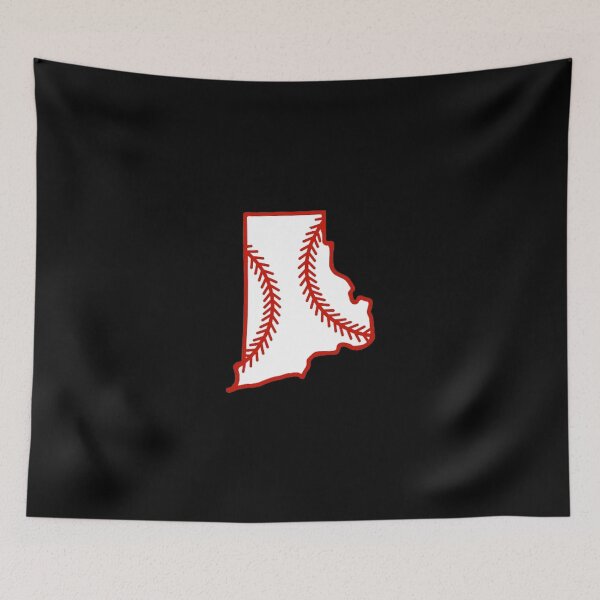 Item preview, Rhode Island State Outline Baseball Stitch designed and sold by US States Merch.