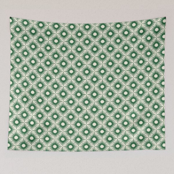Item preview, Indian block print, green and cream tones designed and sold by SmarterThingz.