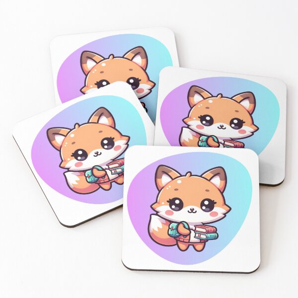 Item preview, Kawaii School Fox designed and sold by BassHeadMomma.
