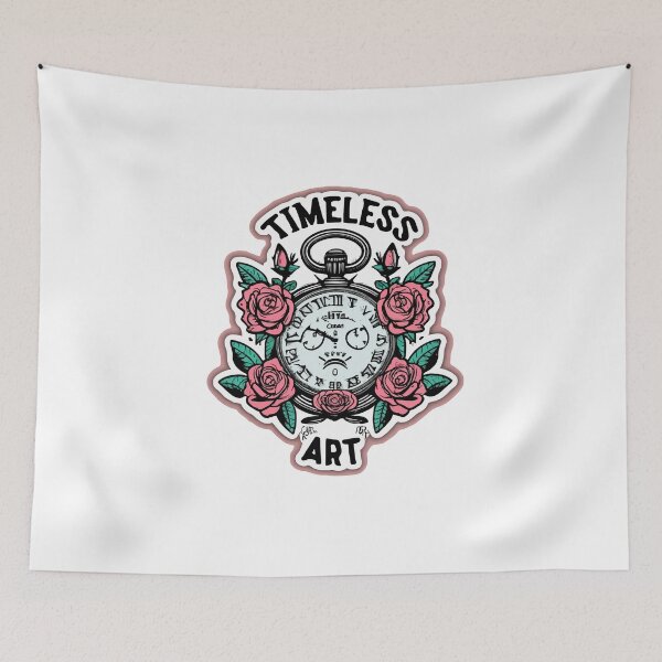 Item preview, Timeless Art Vintage Pocket Watch Tattoo designed and sold by NiftyWrx.