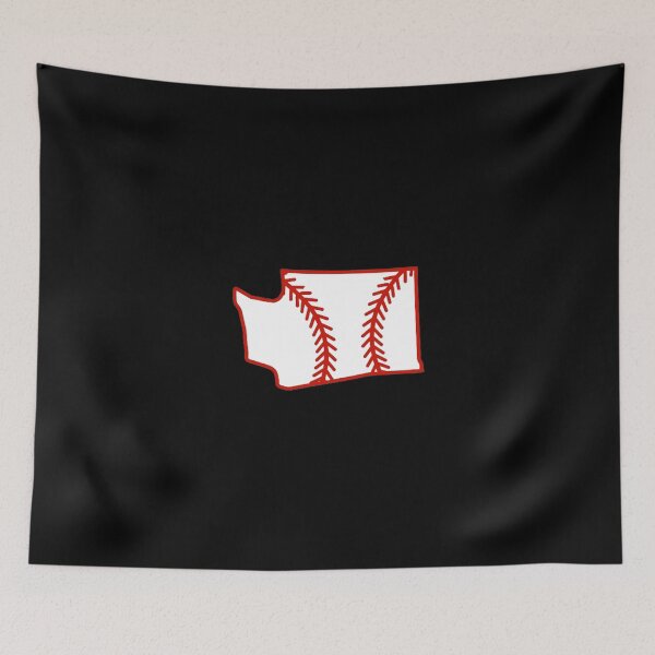 Item preview, Washington State Outline Baseball Stitch designed and sold by US States Merch.