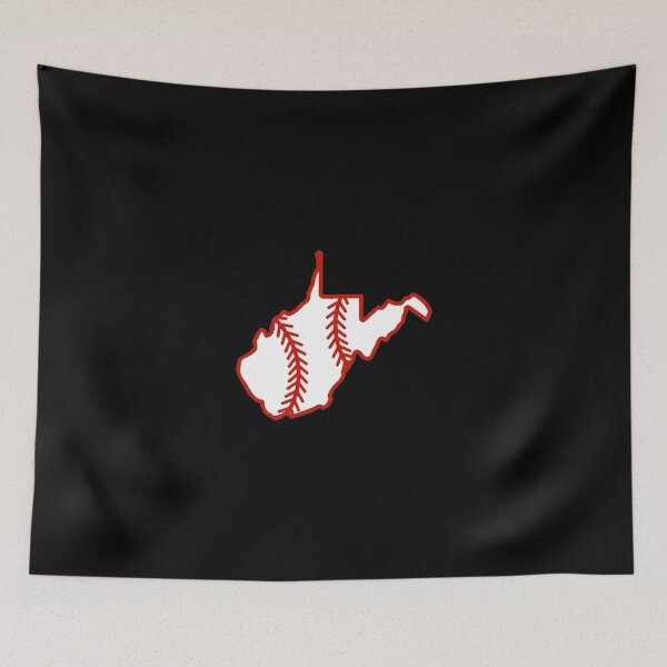 Item preview, West Virginia State Outline Baseball Stitch designed and sold by US States Merch.