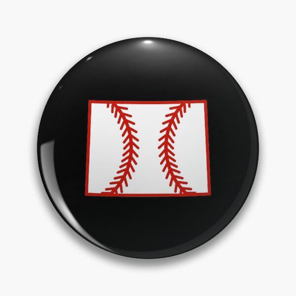 Item preview, Wyoming State Outline Baseball Stitch designed and sold by US States Merch.