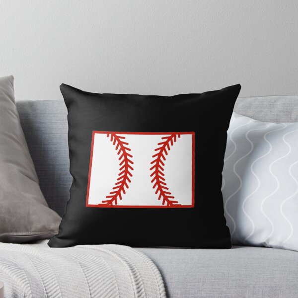 Item preview, Wyoming State Outline Baseball Stitch designed and sold by US States Merch.