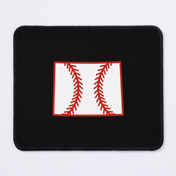 Item preview, Wyoming State Outline Baseball Stitch designed and sold by US States Merch.