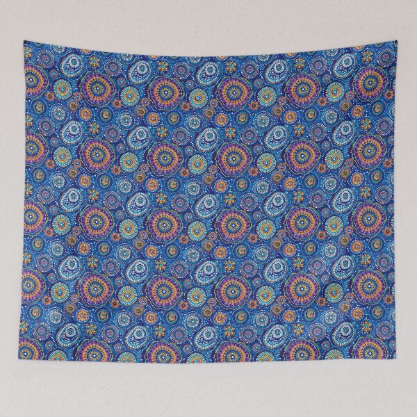 Item preview, Indian hippy bandhini style blue designed and sold by SmarterThingz.
