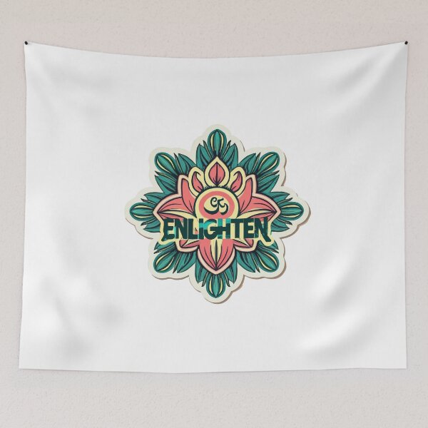 Item preview, Lotus Om Enlighten Line Art Design designed and sold by NiftyWrx.