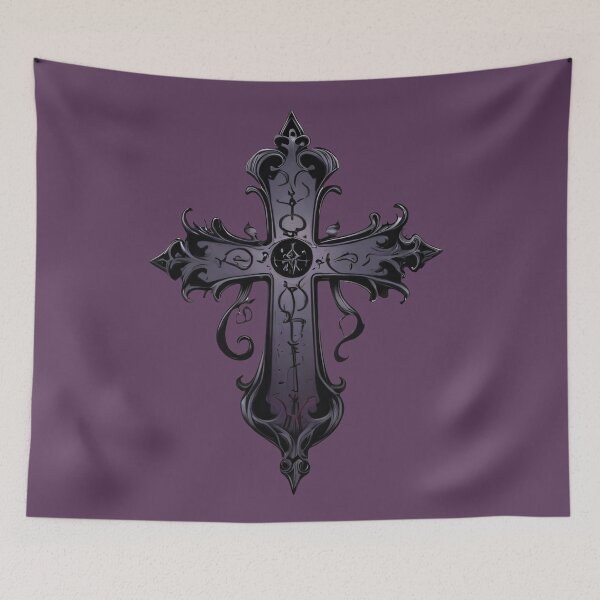 Item preview, Dark Gothic Cross Illustration designed and sold by MadnessEnvelope.