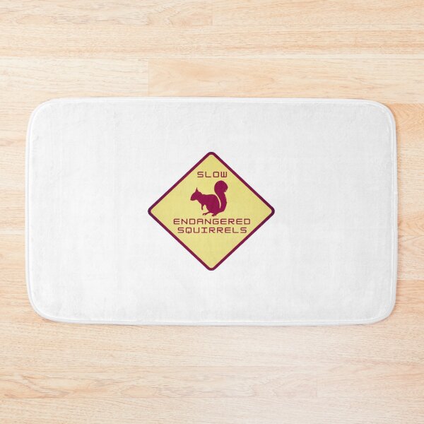 Item preview, Slow endangered squirrels road sign designed and sold by creativerooney.