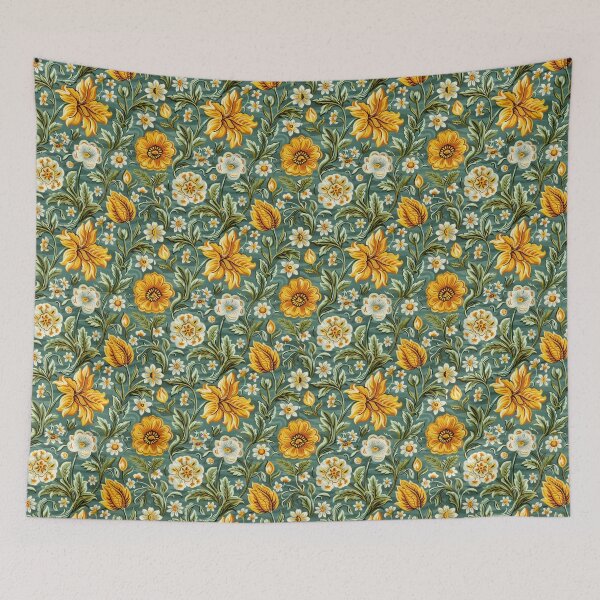 Item preview, Vintage Green and Gold Botanical Pattern designed and sold by NDaZone.