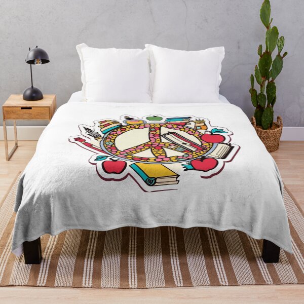 Item preview, Retro Peace Symbol with Teacher Icons Design designed and sold by NiftyWrx.