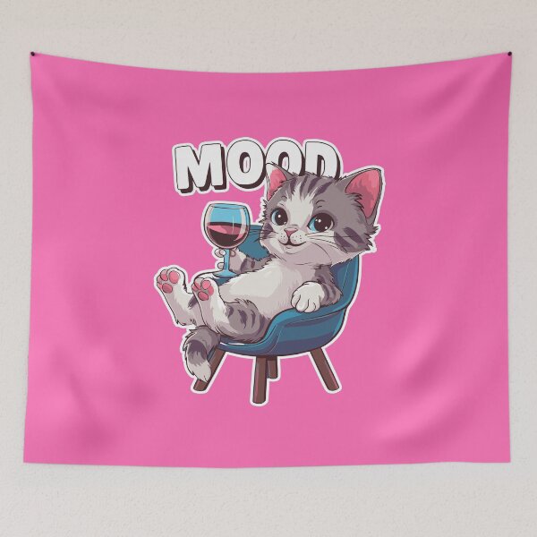 Item preview, Chill cat relaxation mood cozy vibes feline unwind designed and sold by w1ckerman.