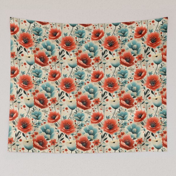 Item preview, Retro Wallflower Pattern designed and sold by NDaZone.