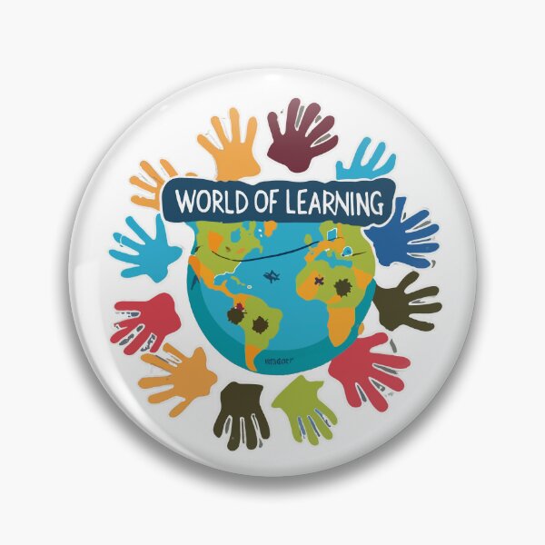 Item preview, World of Learning - Globo terráqueo multicultural con huellas de manos designed and sold by NiftyWrx.