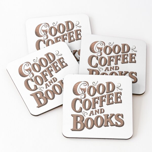 Item preview, Good Coffee and Books Vintage Style Design designed and sold by CreativeCanvas8.