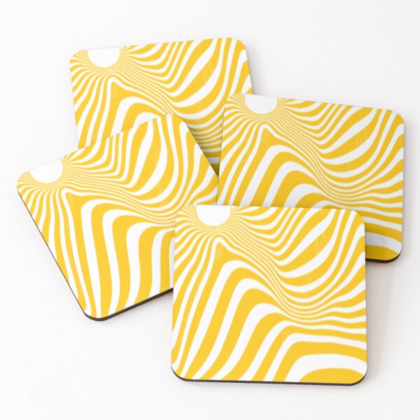 Item preview, Sunny yellow wavy stripe pattern designed and sold by AnnabellaRh.
