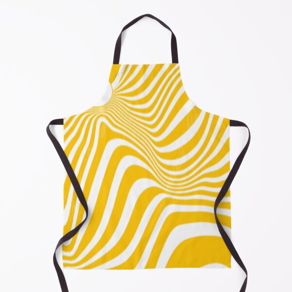 Item preview, Sunny yellow wavy stripe pattern designed and sold by AnnabellaRh.