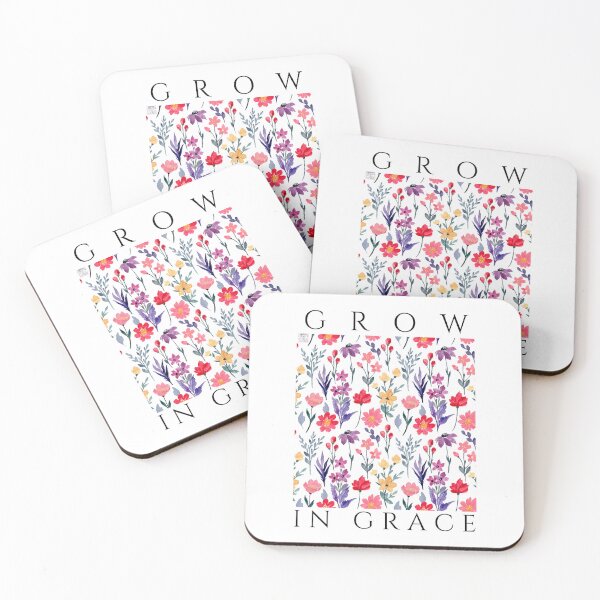 Item preview, Grow In Grace Christian Quote designed and sold by ThePinkProject.