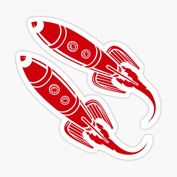 Retro Roadster Rocket Sticker