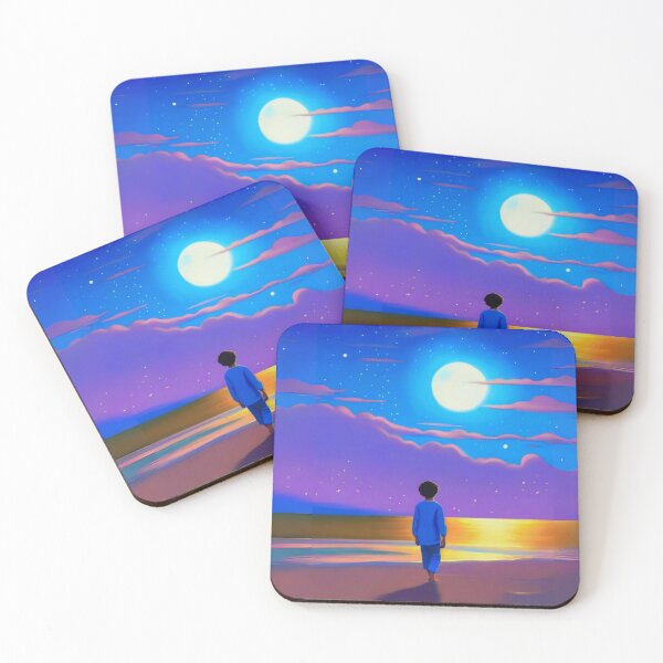 Item preview, Boy on the Beach, Gazing at the Moon designed and sold by Marymarice.