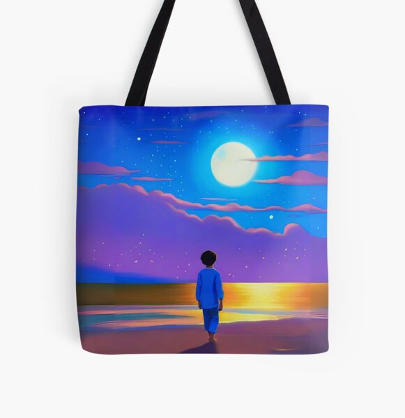Item preview, Boy on the Beach, Gazing at the Moon designed and sold by Marymarice.