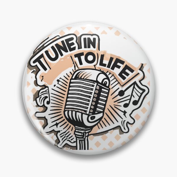 Item preview, Vintage Microphone 'Tune In To Life' - Retro Comic Style designed and sold by NiftyWrx.