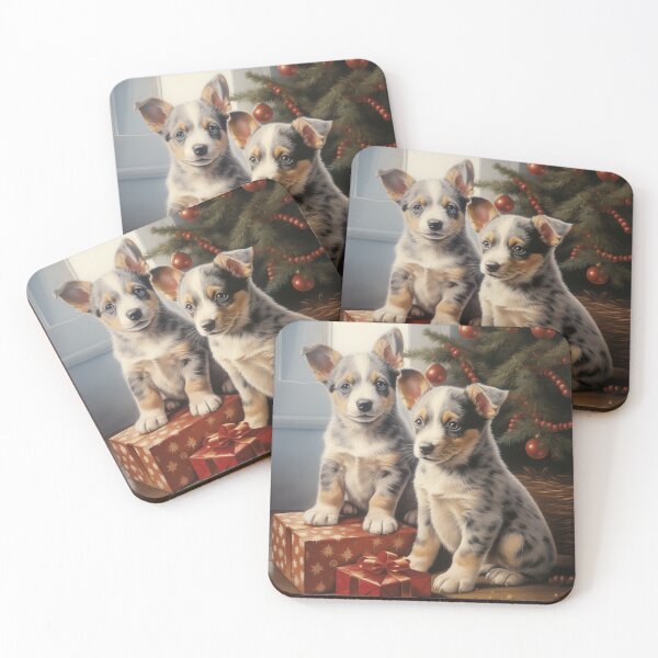 Item preview, Christmas Australian Cattle Dogs designed and sold by Samuelsboro.